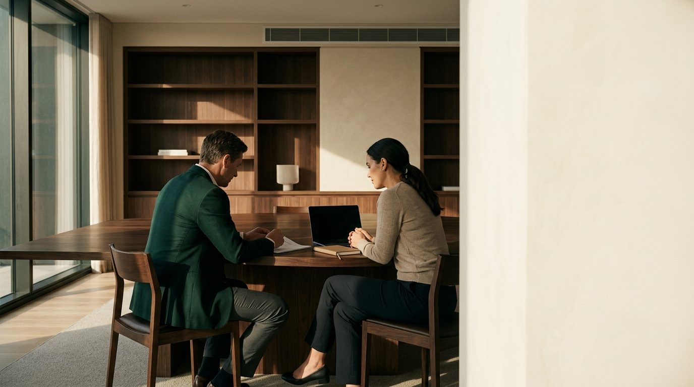 An advisory conversation focused on turning financial pressure into a clear decision.